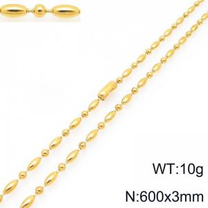 SS Gold-Plating Necklace - KN297334-Z