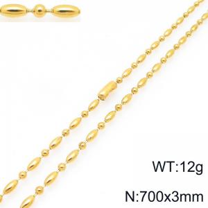 SS Gold-Plating Necklace - KN297336-Z