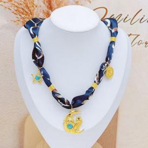 SS Gold-Plating Necklace - KN297564-SXSJ