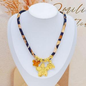 SS Gold-Plating Necklace - KN297565-SXSJ