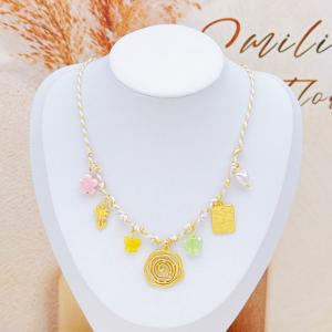 SS Gold-Plating Necklace - KN297577-SXSJ