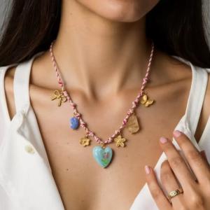 SS Gold-Plating Necklace - KN297579-SXSJ