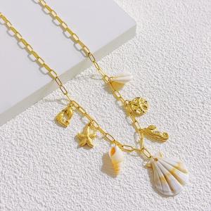 SS Gold-Plating Necklace - KN297586-SXSJ