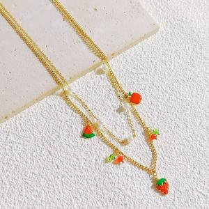 SS Gold-Plating Necklace - KN297587-SXSJ