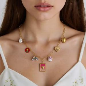 SS Gold-Plating Necklace - KN297592-SXSJ