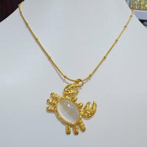 SS Gold-Plating Necklace - KN297606-SXSJ