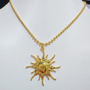 SS Gold-Plating Necklace - KN297607-SXSJ