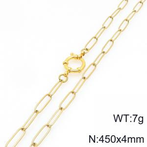 SS Gold-Plating Necklace - KN297627-Z