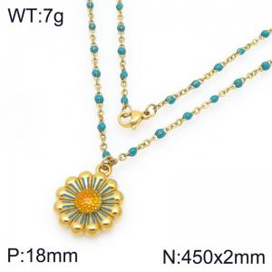 SS Gold-Plating Necklace - KN297632-Z