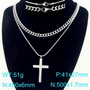 Stainless Steel Necklace - KN297665-Z