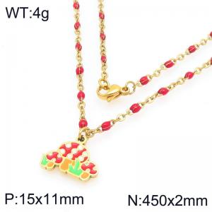 SS Gold-Plating Necklace - KN297669-Z