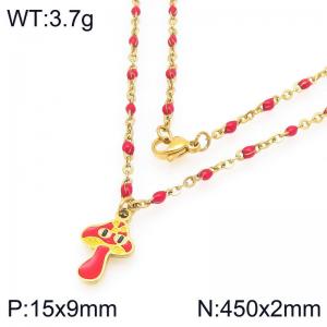 SS Gold-Plating Necklace - KN297670-Z