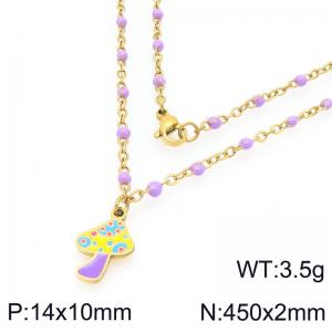 SS Gold-Plating Necklace - KN297680-Z