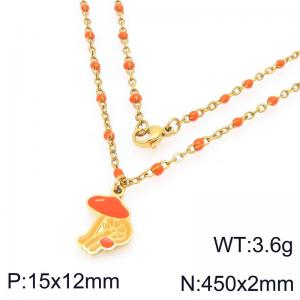 SS Gold-Plating Necklace - KN297685-Z