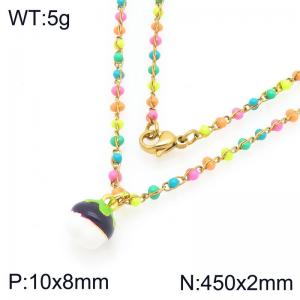 SS Gold-Plating Necklace - KN297701-Z