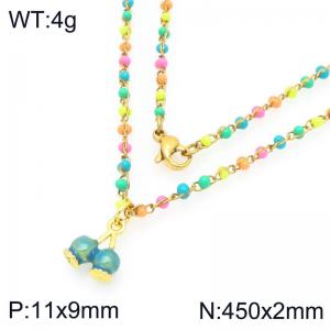 SS Gold-Plating Necklace - KN297705-Z