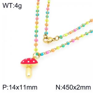 SS Gold-Plating Necklace - KN297709-Z