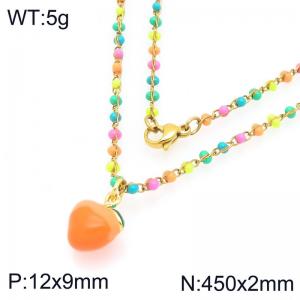 SS Gold-Plating Necklace - KN297711-Z