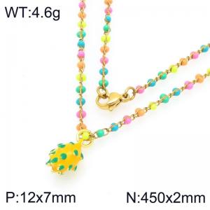 SS Gold-Plating Necklace - KN297713-Z