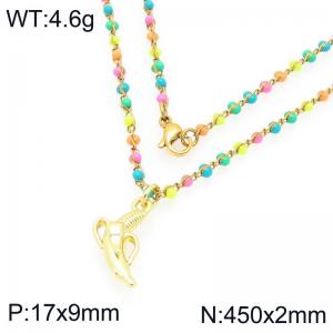 SS Gold-Plating Necklace - KN297732-Z