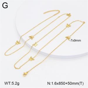 SS Gold-Plating Necklace - KN297759-NT