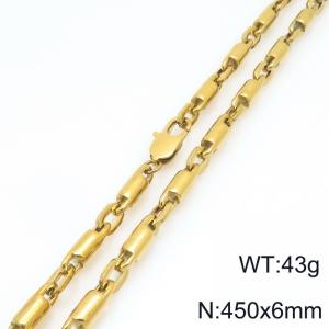SS Gold-Plating Necklace - KN297935-Z