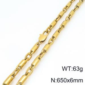 SS Gold-Plating Necklace - KN297939-Z