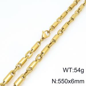 SS Gold-Plating Necklace - KN297951-Z