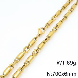 SS Gold-Plating Necklace - KN297954-Z