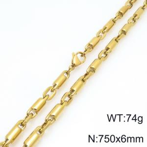 SS Gold-Plating Necklace - KN297955-Z