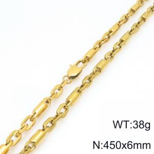 SS Gold-Plating Necklace - KN297963-Z