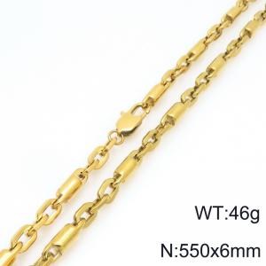 SS Gold-Plating Necklace - KN297965-Z