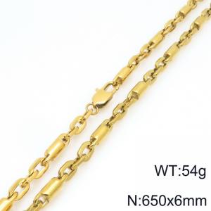 SS Gold-Plating Necklace - KN297967-Z