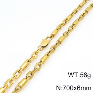 SS Gold-Plating Necklace - KN297968-Z