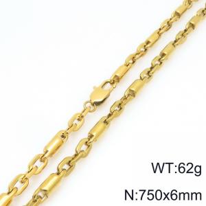 SS Gold-Plating Necklace - KN297969-Z