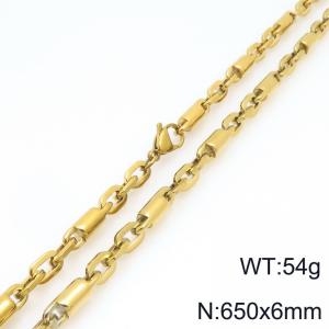 SS Gold-Plating Necklace - KN297981-Z