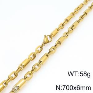 SS Gold-Plating Necklace - KN297982-Z