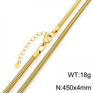 SS Gold-Plating Necklace - KN298014-Z