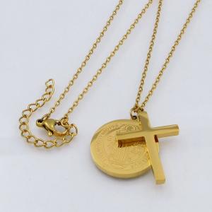 SS Gold-Plating Necklace - KN298043-HDJ