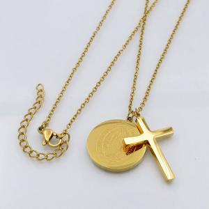 SS Gold-Plating Necklace - KN298044-HDJ