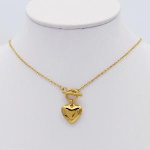 SS Gold-Plating Necklace - KN298048-HDJ