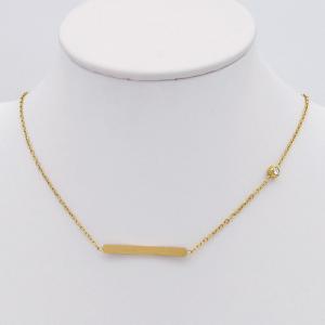 SS Gold-Plating Necklace - KN298052-HDJ