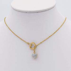 Stainless Steel Stone Necklace - KN298057-HDJ