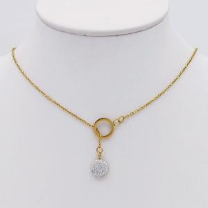 Stainless Steel Stone Necklace - KN298058-HDJ
