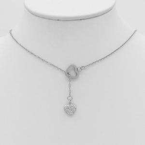 Stainless Steel Stone Necklace - KN298074-HDJ