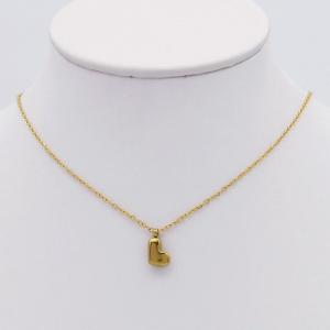 SS Gold-Plating Necklace - KN298087-HDJ