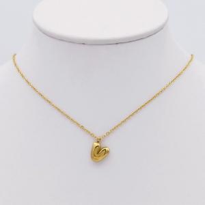 SS Gold-Plating Necklace - KN298093-HDJ