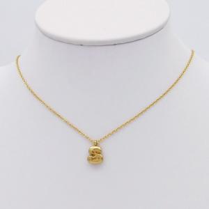 SS Gold-Plating Necklace - KN298098-HDJ
