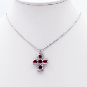Stainless Steel Stone Necklace - KN298113-HR