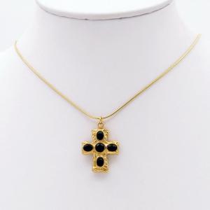 Stainless Steel Stone Necklace - KN298115-HR